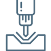 metal punching icon